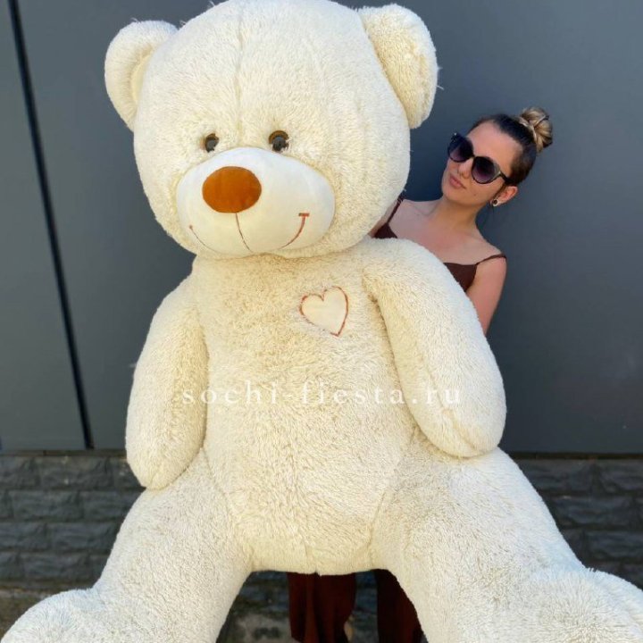 Белый плюшевый мишка большой в Саратове