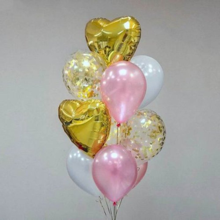 Облако шаров "Рози голд" в Саратове