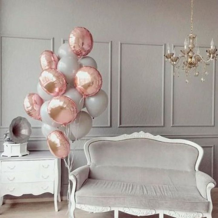 Фонтан шаров "Софт рози" в Саратове