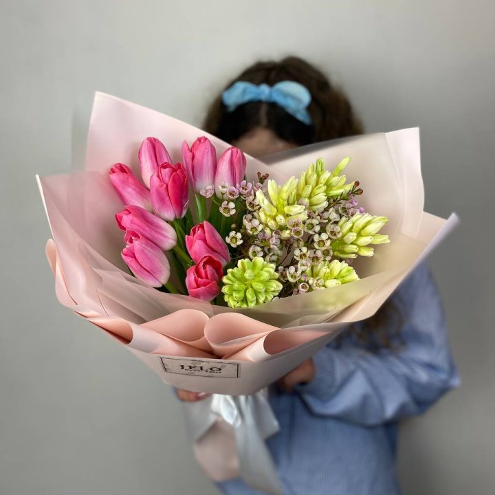  Дуо тюльпаны и гиацинты в Саратове