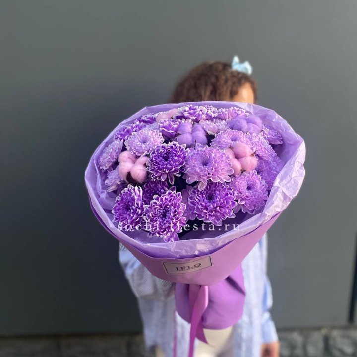 Хризантемы с хлопком в Саратове