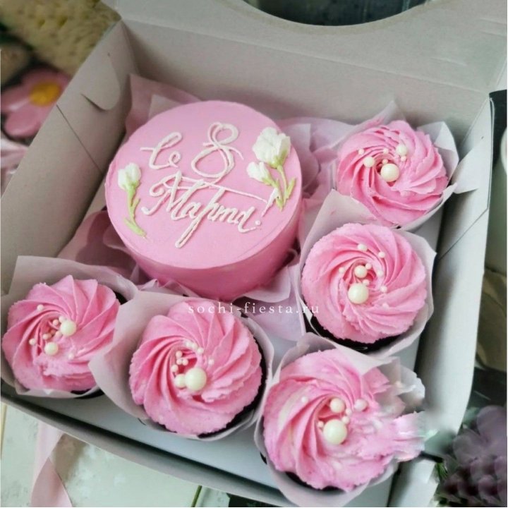 Капкейки и бенто-торт "8 марта!" в Саратове