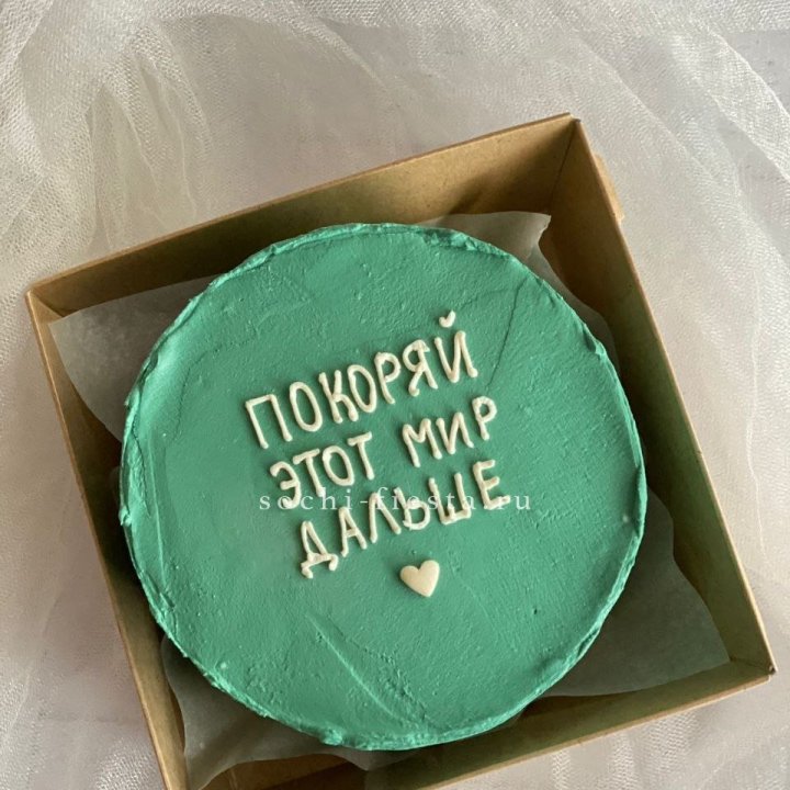 Бенто-торт "Покоряй этот мир" в Саратове