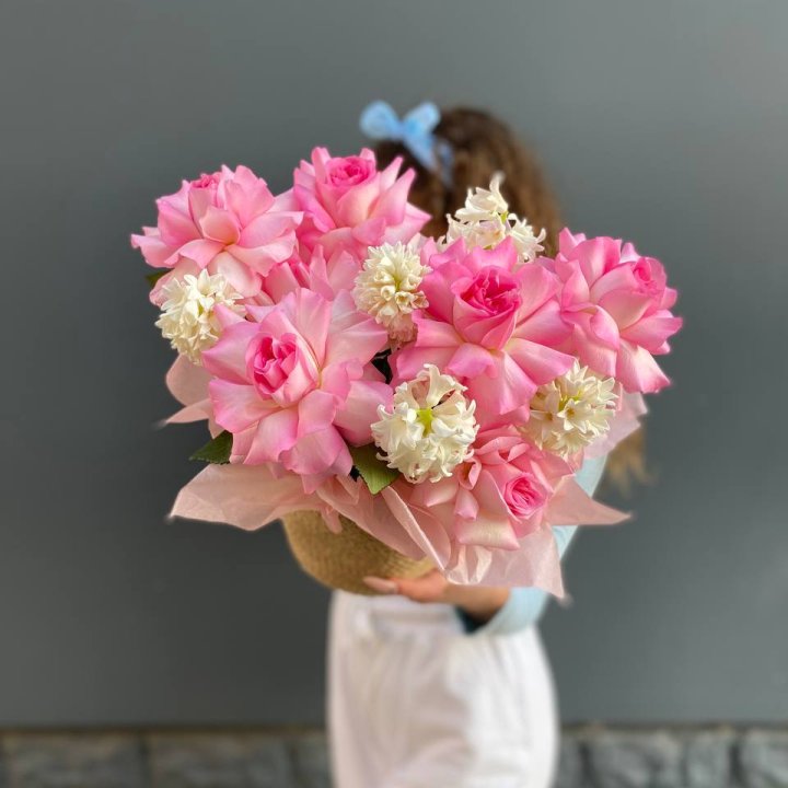 Дуо розы и гиацинты в Саратове