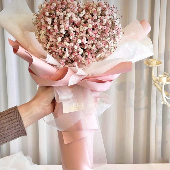 Сердце из гипсофилы  в Саратове