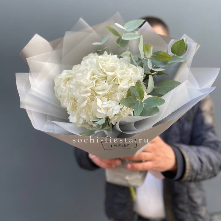  Букет  из белой гортензии в Саратове