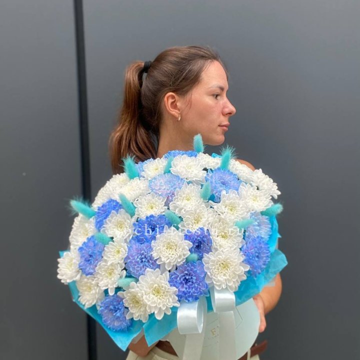  Коробочка  хризантем и лагуруса в Саратове