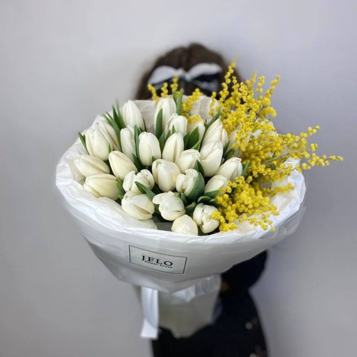 Дуо тюльпан и мимоза в Саратове