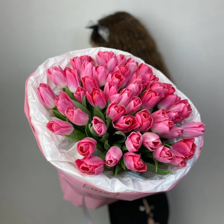 51 розовый тюльпан "Рози" в Саратове