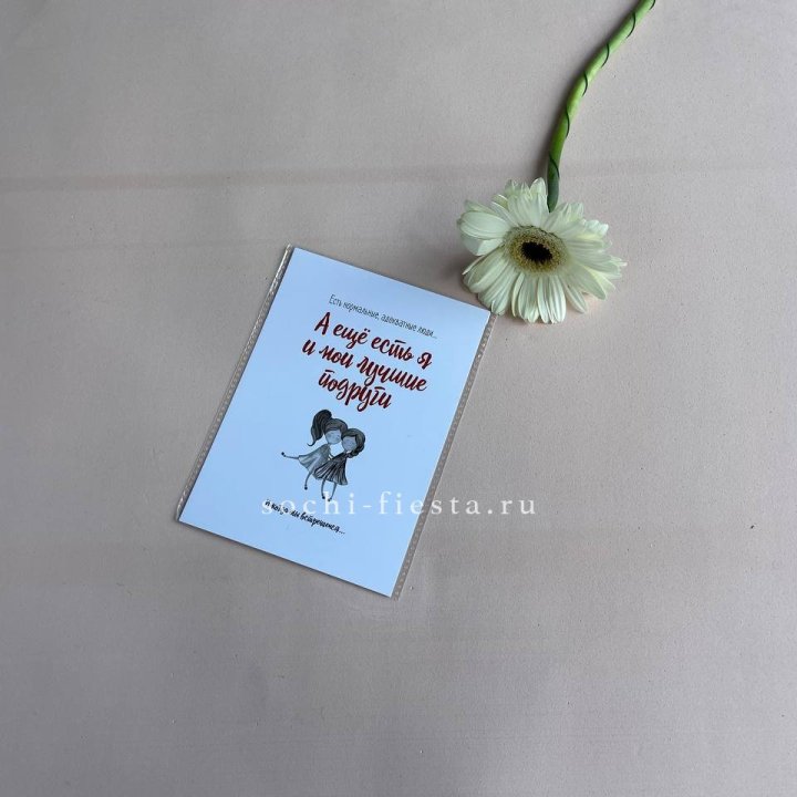 Открытка к букету "Я и мои лучшие подруги" в Саратове