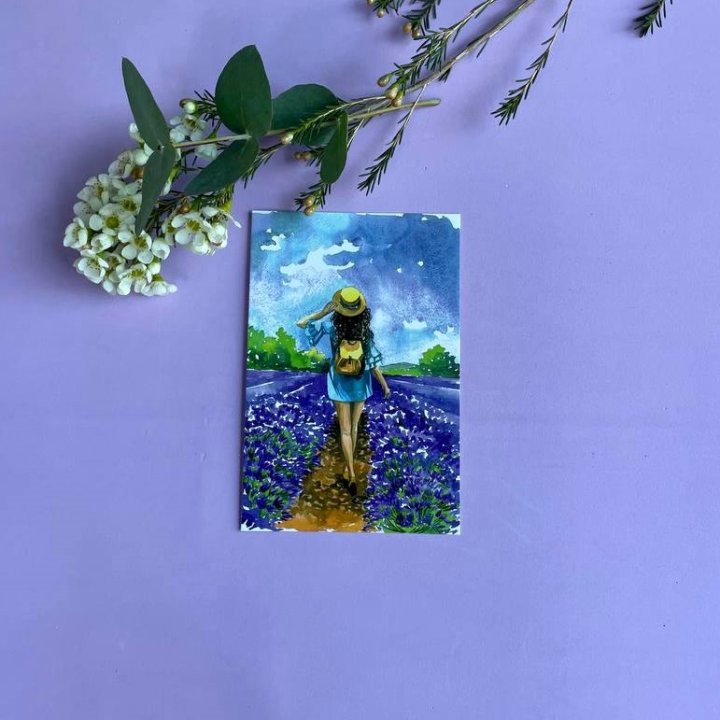 Открытка к букету "Цветочная дорога" в Саратове