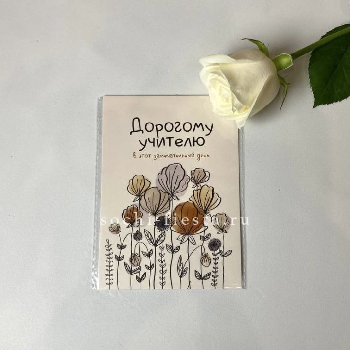 Открытка к букету "Дорогому учителю" в Саратове