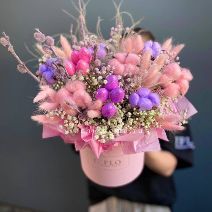 Сухоцветы в коробке  в Саратове