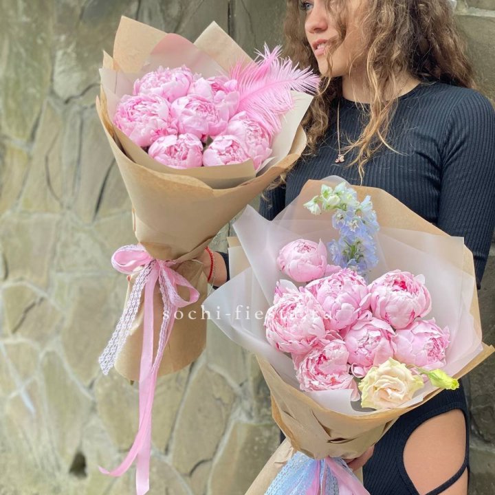 7 зефирных пионов  в Саратове