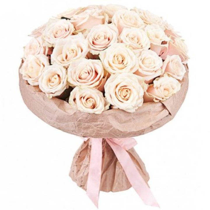 25 кремовых роз "Craft" в Саратове