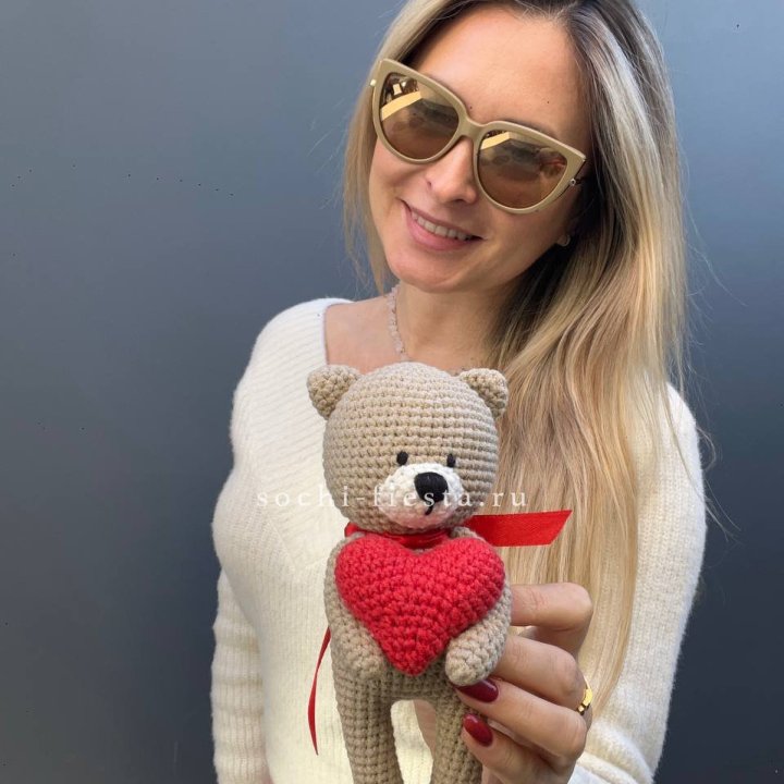 Мишка с сердцем ручной работы в Саратове
